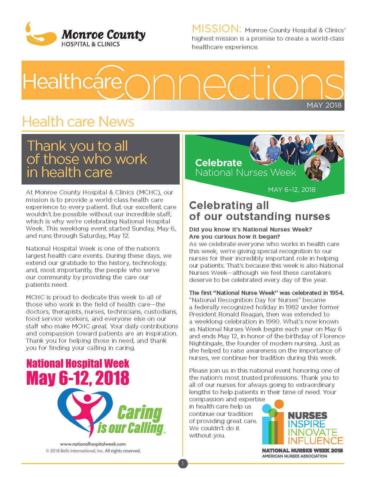 healthcare connections newsletters monroe county hospital