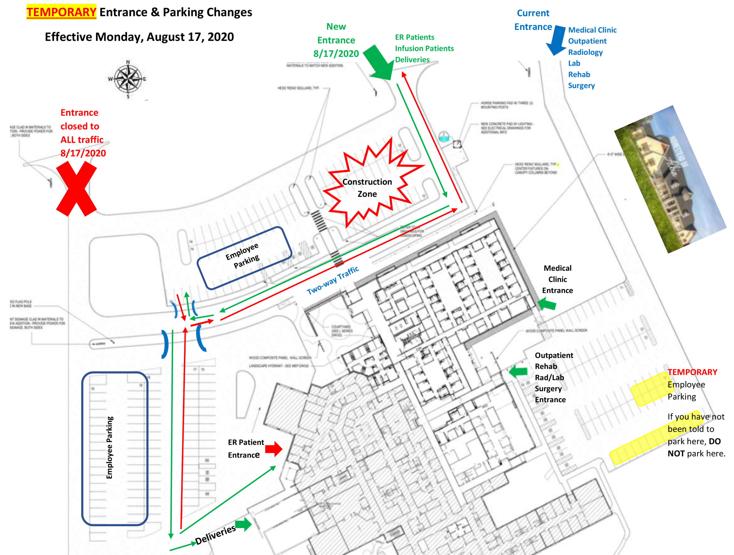 New Traffic Pattern Due To Construction