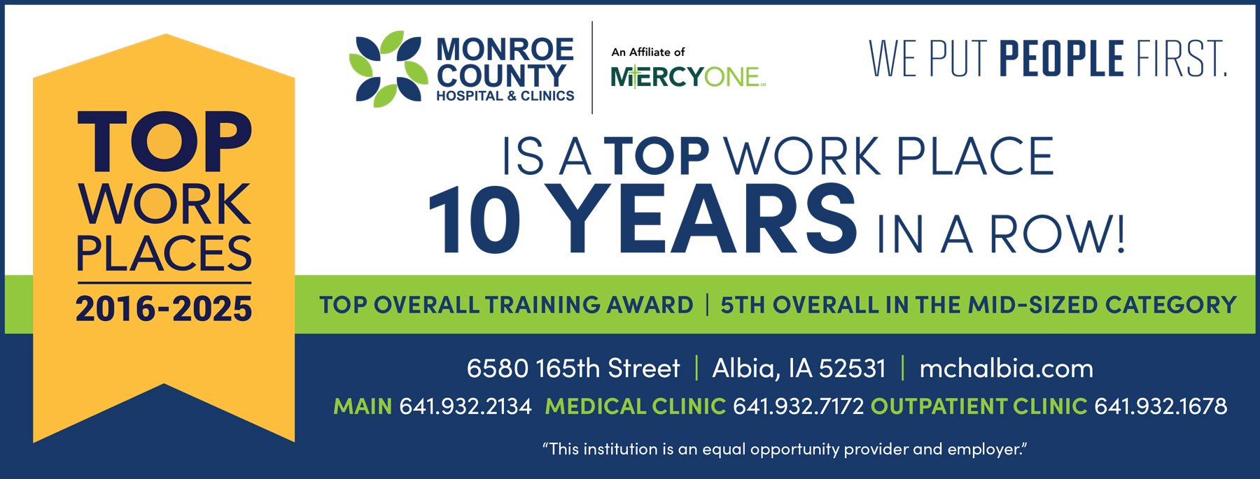 Top Workplace Monroe County